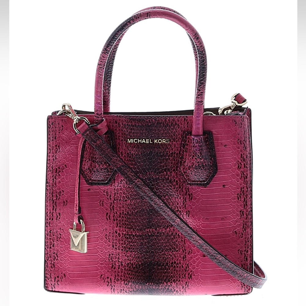 Michael Kors Fuchsia Snakeskin Satchel